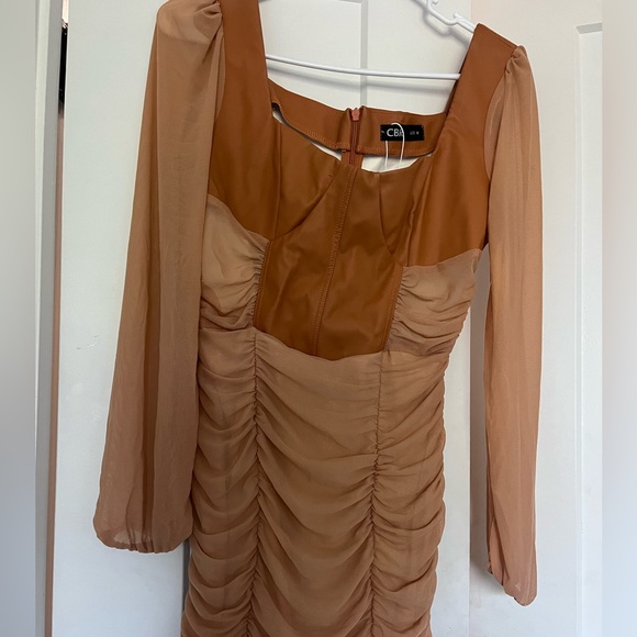 Faux Leather Mini Dress - Picture 3 of 4